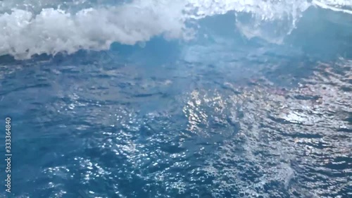 Wallpaper Mural Pure blue water waves in the water Park. slow motion Torontodigital.ca