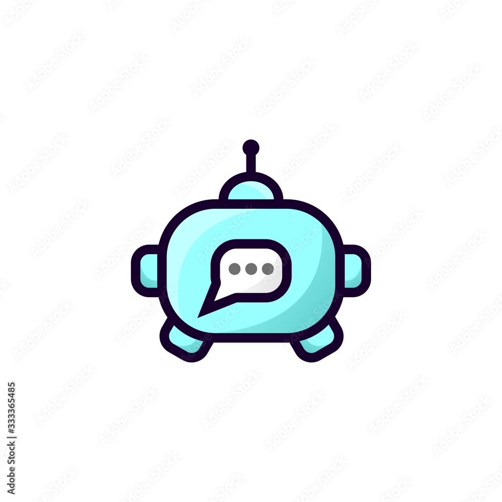 Obraz premium robot logo design vector abstract