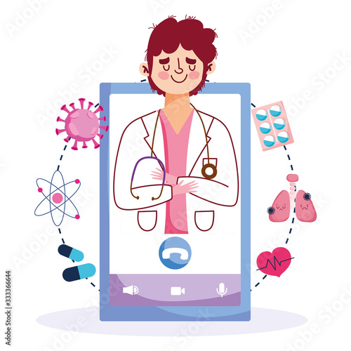 online health, doctor smartphone virtual assistance covid 19 pandemic