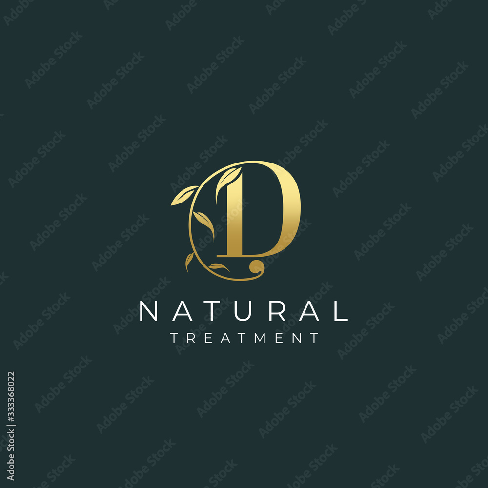 Letter A Botanical Elegant Minimalist Signature Logo