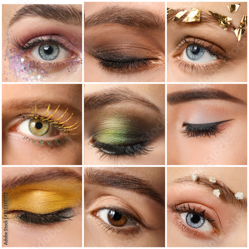 Eyes of young women with be...