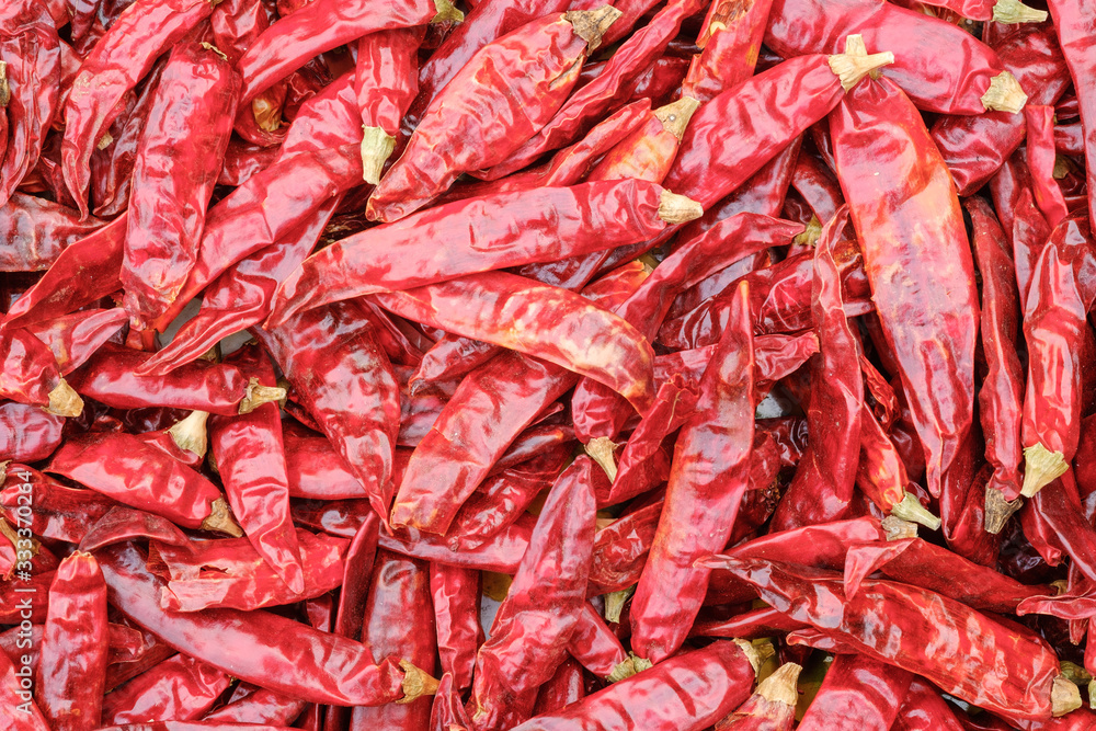 Close up of red chilli .dry chilli Close up of red chilli .dry chilli