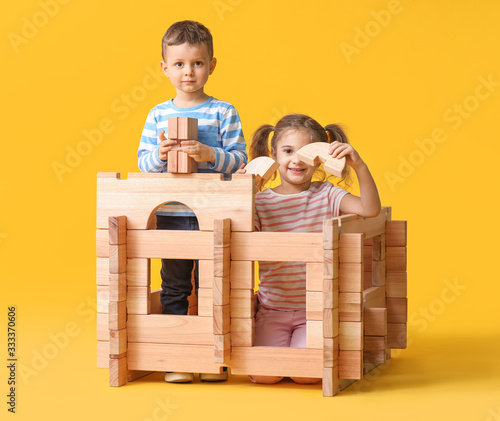 Little children playing wit...