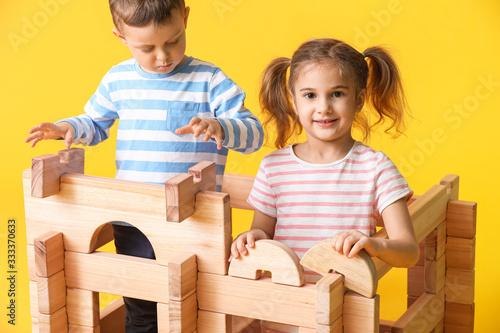 Little children playing wit...