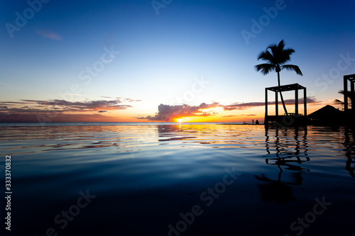 Atardecer en la playa de Punta Cana, República Dominicana