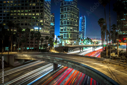 Photography busy traffic at night