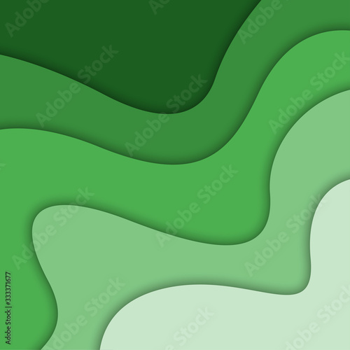 3D abstract background and paper cut shapes  vector illustration