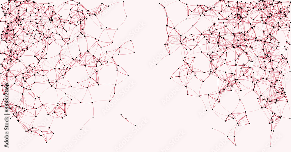 Naklejka premium Procedural Art Network Mesh background illustration