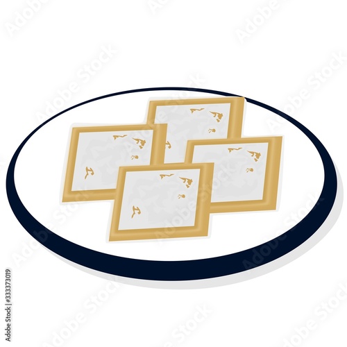 Kaju katli indian Sweets Vector