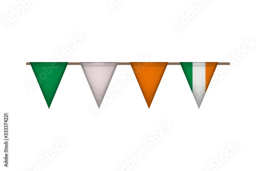 Ireland triangle flag garland.
