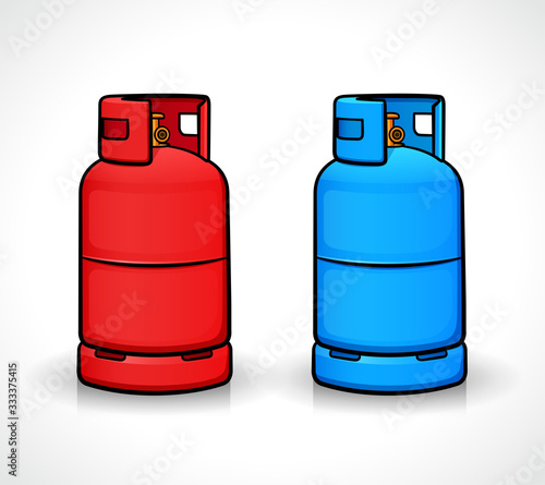 Vector gas cylinder isolated design