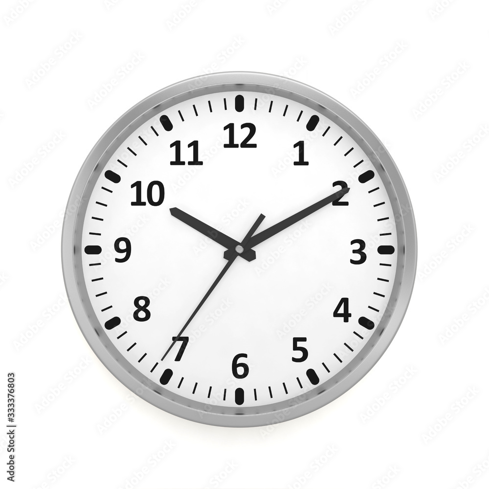 wall clock o'clock time hours minutes seconds 3D wall clock o'clock time hours minutes seconds 3D