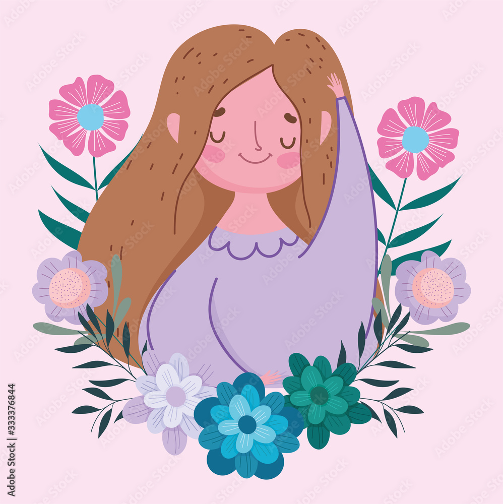 happy mothers day, cute mom around flowers floral decoration happy mothers day, cute mom around flowers floral decoration