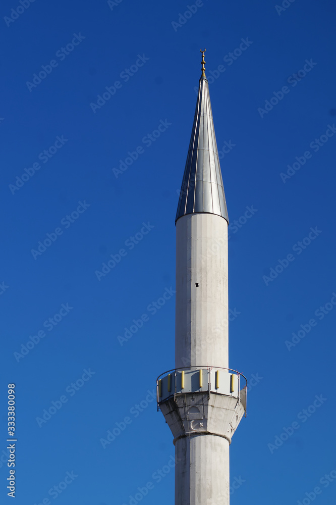 Minarett der Fatih-Moschee in Mülheim an der Ruhr Minarett der Fatih-Moschee in Mülheim an der Ruhr