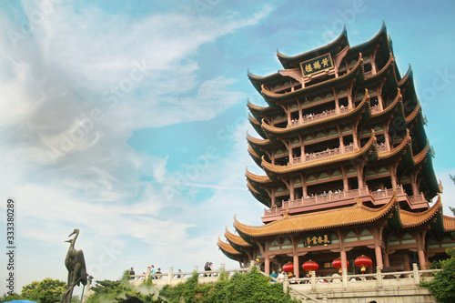 Photos The Yellow Crane Tower Wuhan city Hubei-China/Jun 2019: The Yellow Cran Tower La