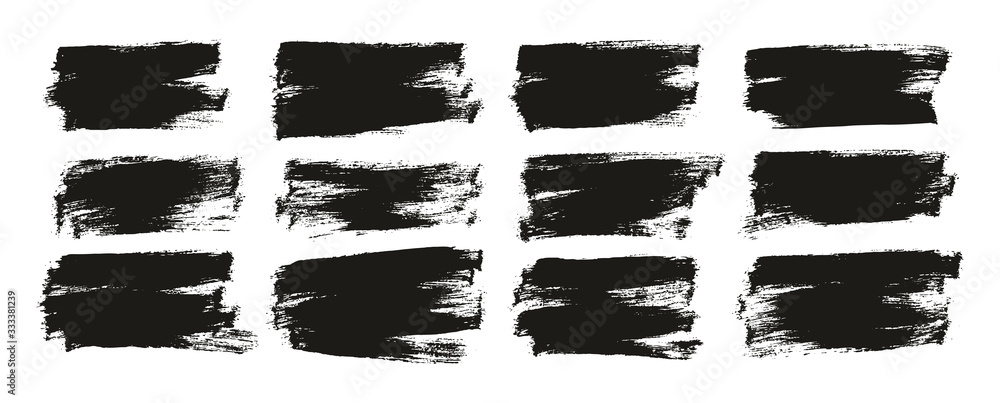 Flat Paint Brush Thin Half Background High Detail Abstract Vector Background Set Flat Paint Brush Thin Half Background High Detail Abstract Vector Background Set