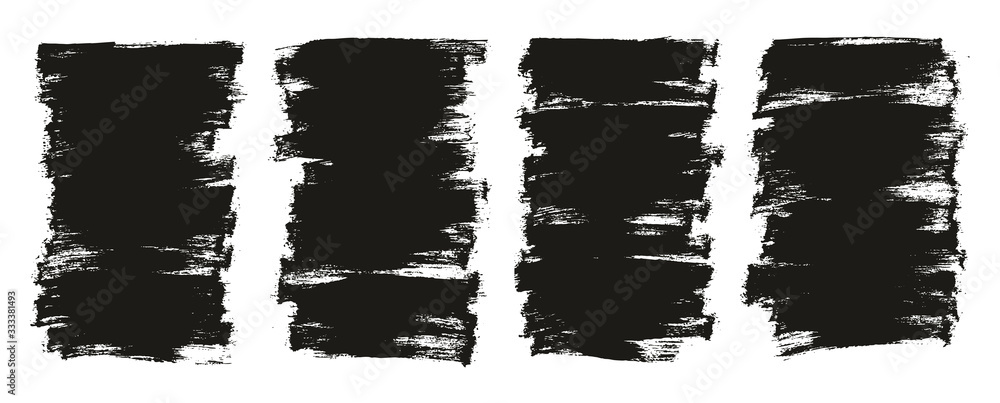 Flat Paint Brush Thin Half Background High Detail Abstract Vector Background Set 