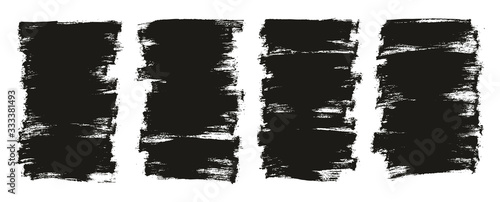 Flat Paint Brush Thin Half Background High Detail Abstract Vector Background Set 