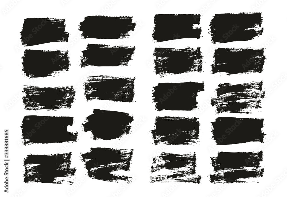 Flat Paint Brush Thin Half Background High Detail Abstract Vector Background Set Flat Paint Brush Thin Half Background High Detail Abstract Vector Background Set