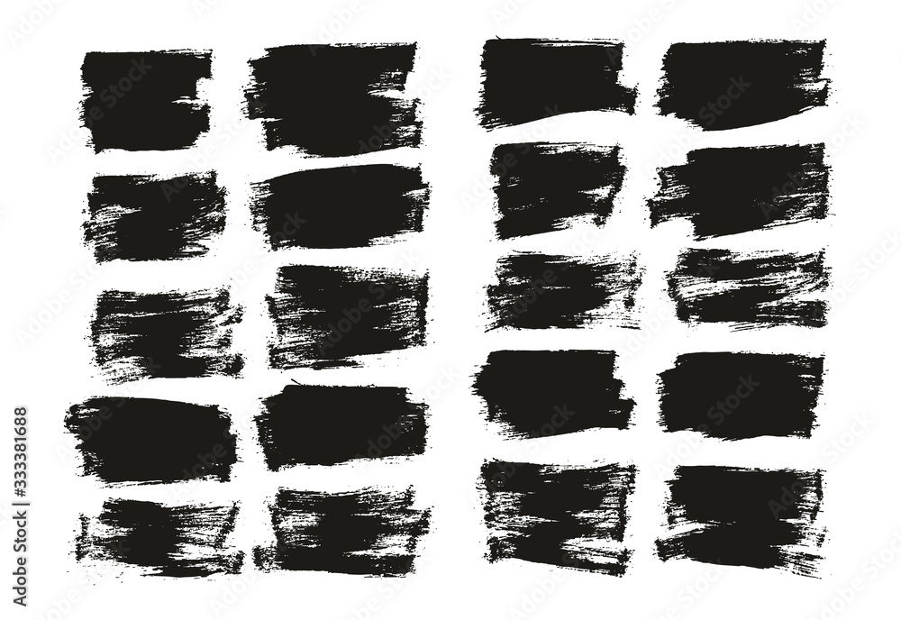 Flat Paint Brush Thin Half Background High Detail Abstract Vector Background Set Flat Paint Brush Thin Half Background High Detail Abstract Vector Background Set