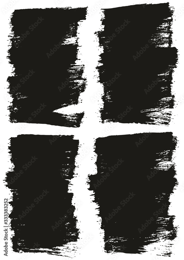 Flat Paint Brush Thin Half Background High Detail Abstract Vector Background Set Flat Paint Brush Thin Half Background High Detail Abstract Vector Background Set