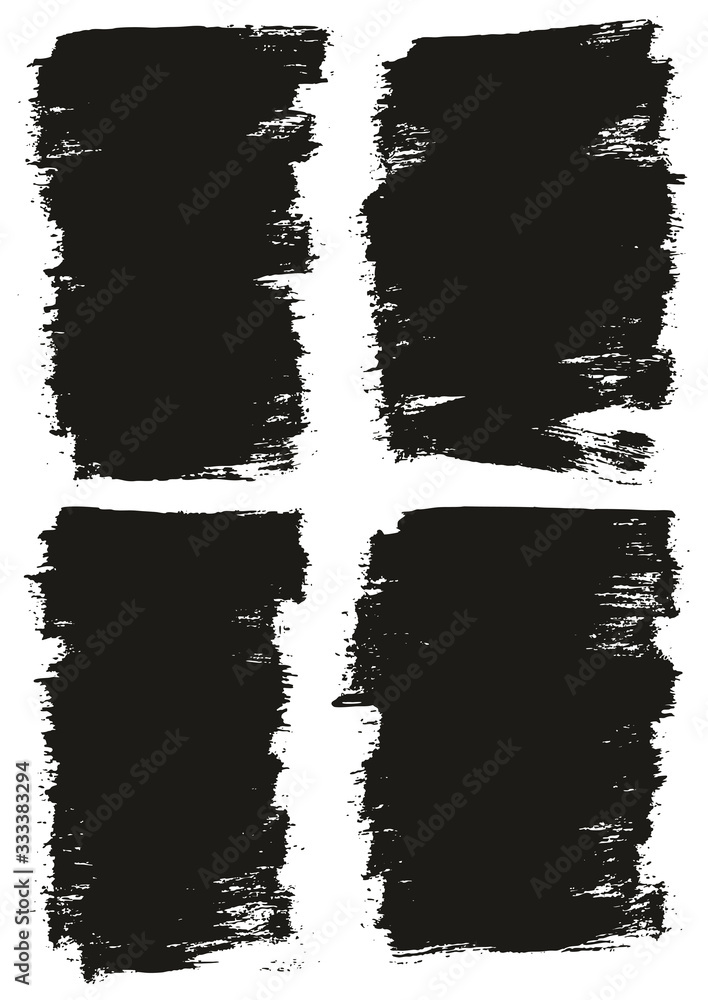 Flat Paint Brush Thin Half Background High Detail Abstract Vector Background Set 