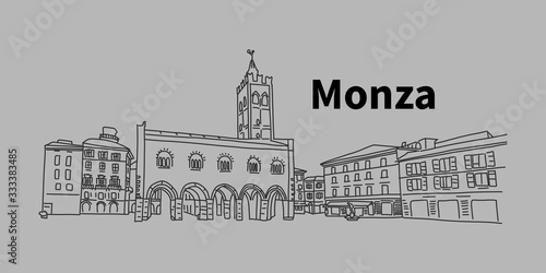 Tourist attraction in Italy, suburb Milan Monza.