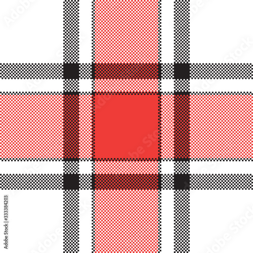 Pixel background vector design. Modern seamless pattern plaid. Square texture fabric. Tartan scottish textile. Beauty color madras ornament.