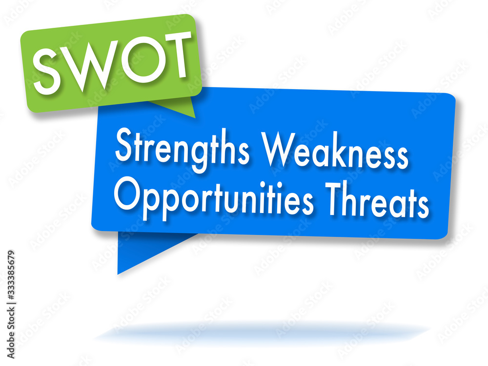 SWOT initials in colored bubbles SWOT initials in colored bubbles