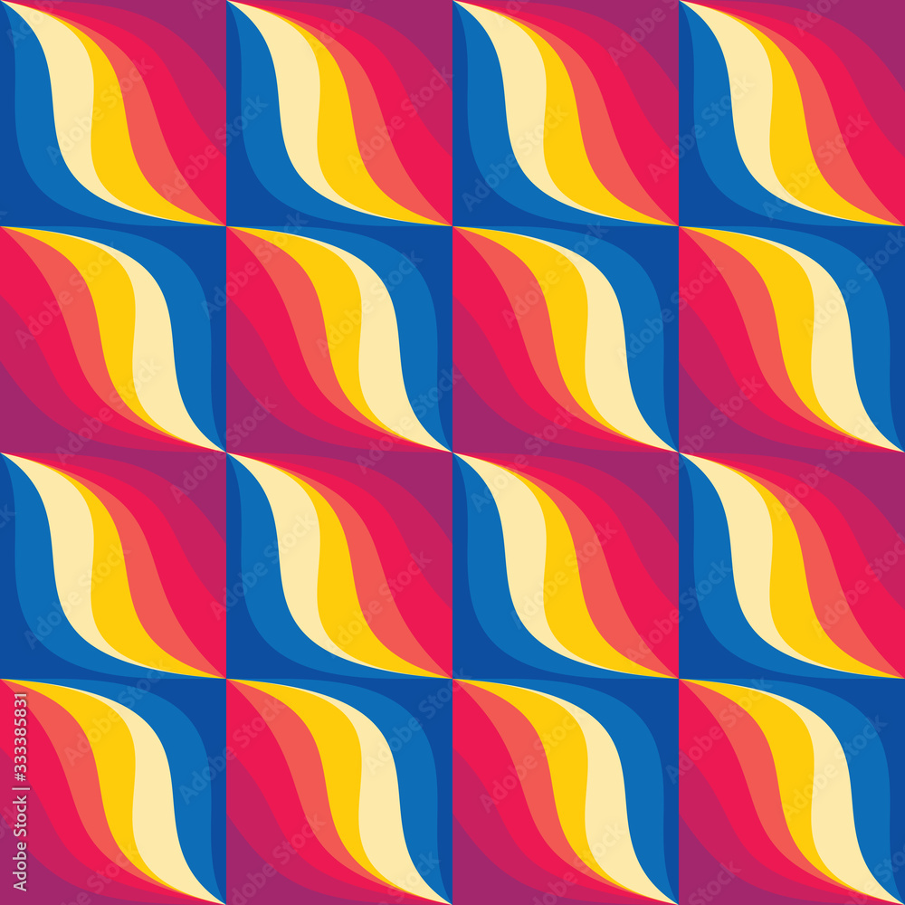 Background vector abstract design. Geometric seamless pattern in blue, red, yellow colors. Decorative mosaic wallpaper. Vector illustration. Background vector abstract design. Geometric seamless pattern in blue, red, yellow colors. Decorative mosaic wallpaper. Vector illustration.