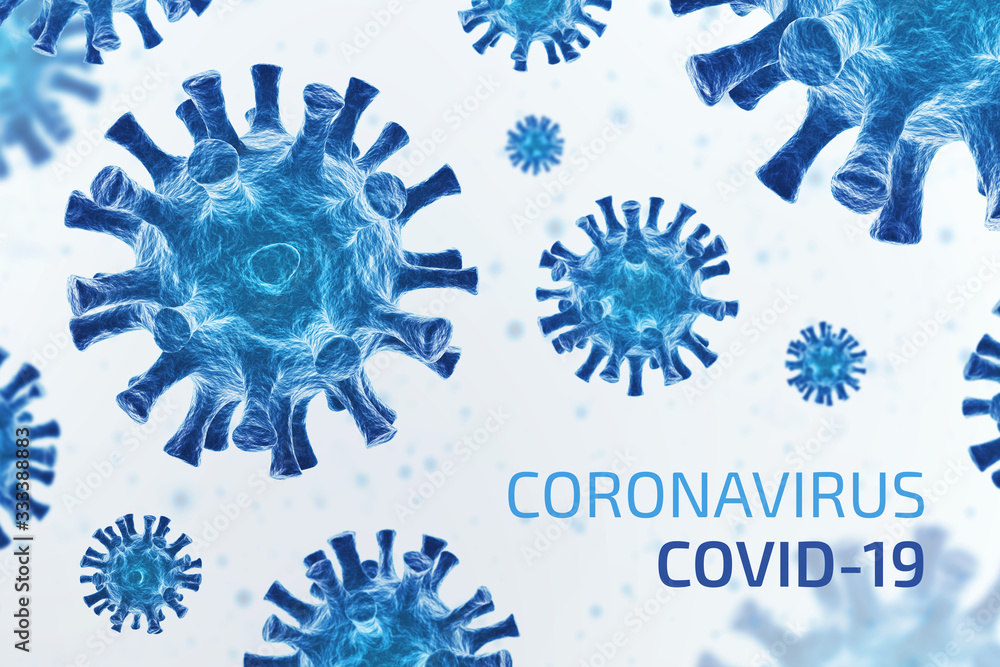 Coronavirus COVID-19, Bannière illustration virus 3D Coronavirus COVID-19, Bannière illustration virus 3D