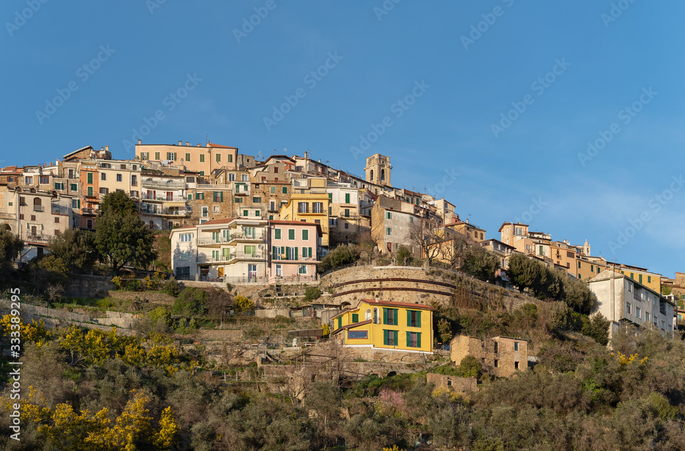 Naklejka premium Perinaldo ancient village, Liguria region, Italy