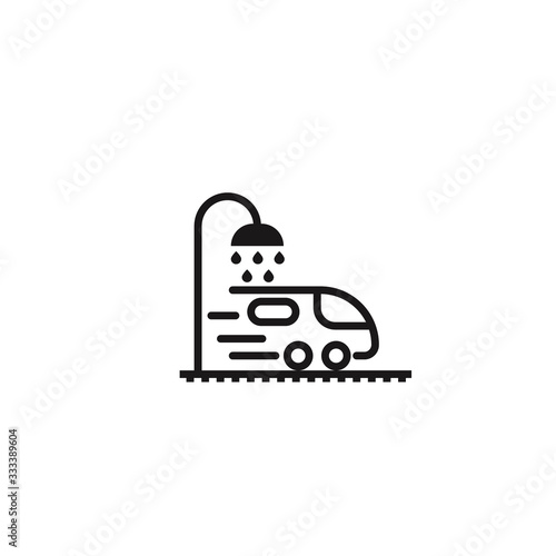 Rail road disinfection icon. Vector sign