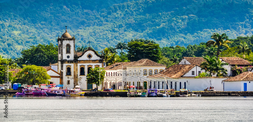 View from the sea in Paraty, Brazil photo