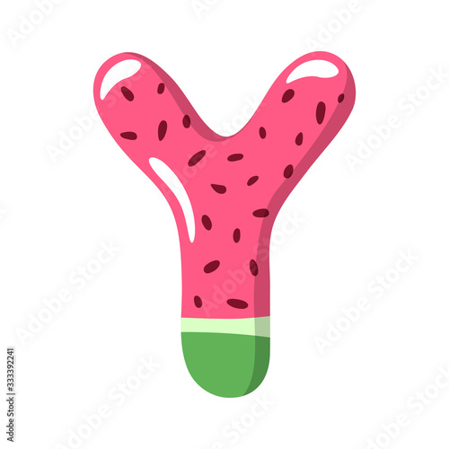 Wallpaper Mural Watermelon Alphabet Sign on the white background - vector illustratiion Torontodigital.ca