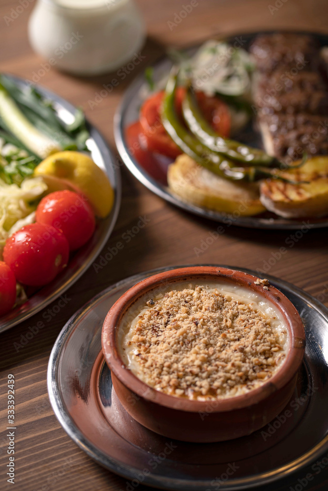 Sutlac dessert from turkish cuisine