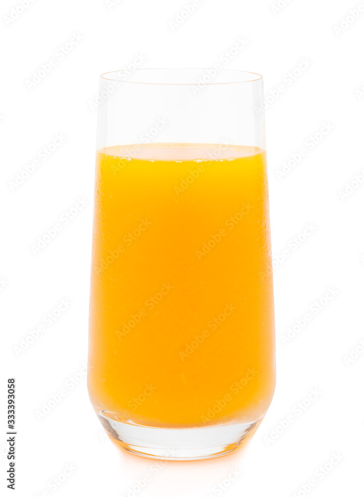 Freshly squeezed orange juice on a white background Freshly squeezed orange juice on a white background