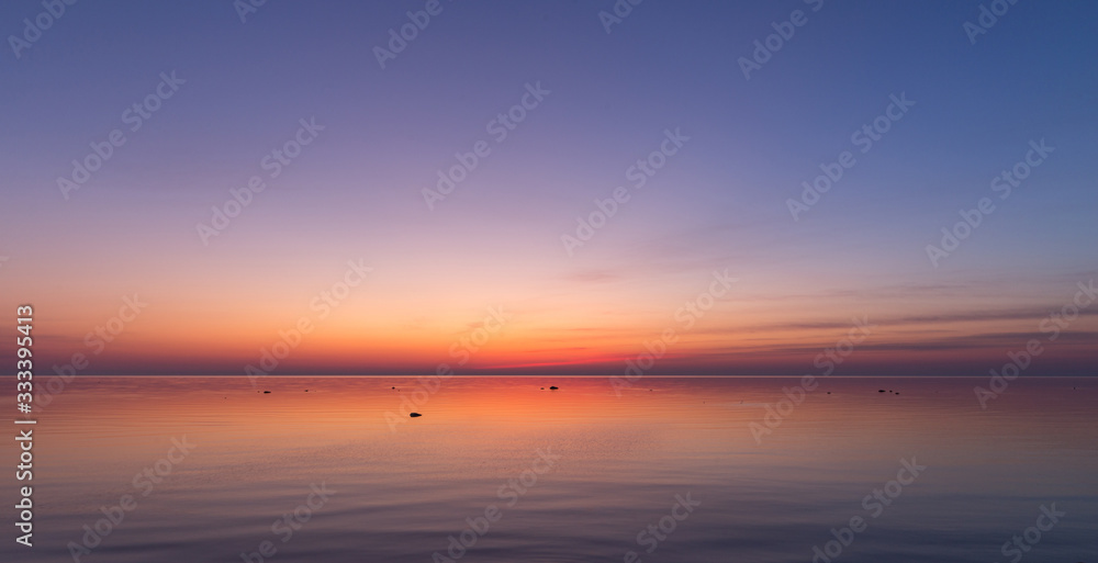 Baltic sea - early morning sunrise over the sea.
