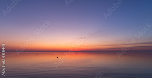 Baltic sea - early morning sunrise over the sea.