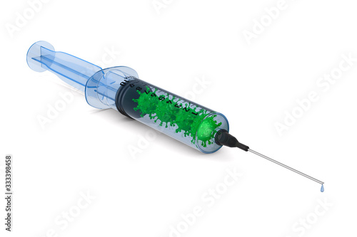 medical syringe with vaccin...