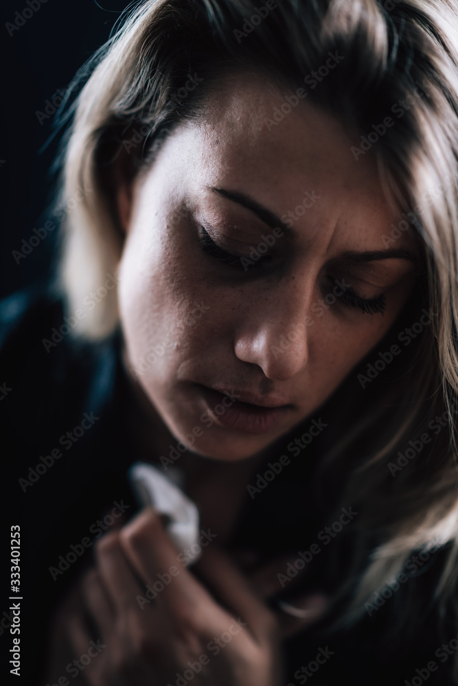 Grief – Portrait of a Sad, Grieving Woman Grief – Portrait of a Sad, Grieving Woman