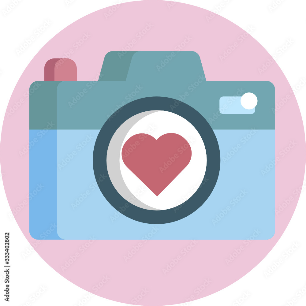 Wedding flat icons set