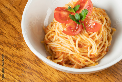 Delicious appetizing classic spaghetti pasta