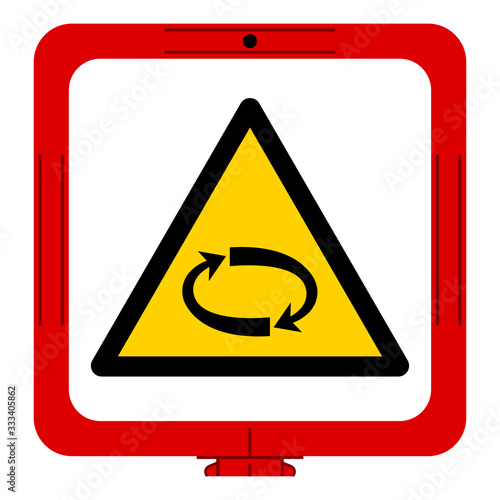 Danger Spinning Parts Symbol Sign, Vector Illustration, Isolate On White Background Label. EPS10