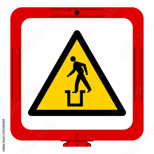 Warning Bottomless Pit Symbol Sign,Vector Illustration, Isolate On White Background Label. EPS10