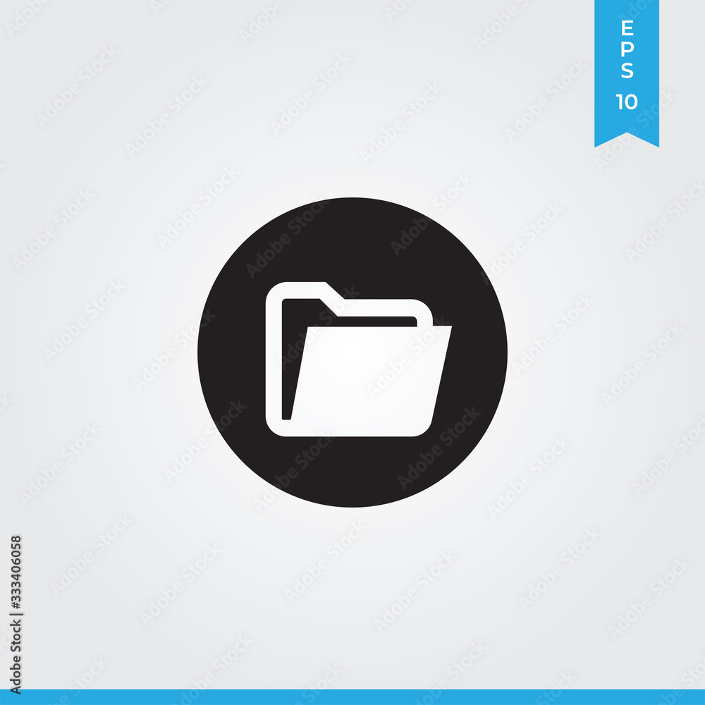 Folder vector icon, simple sign for web site and mobile app. Folder vector icon, simple sign for web site and mobile app.
