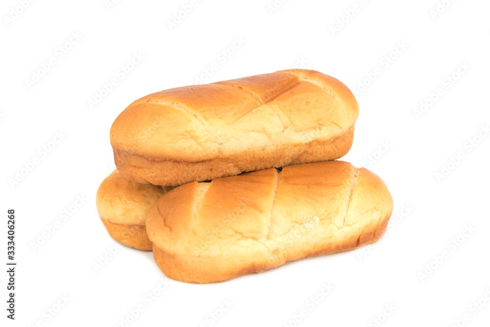 milk rolls isolated on the white background milk rolls isolated on the white background