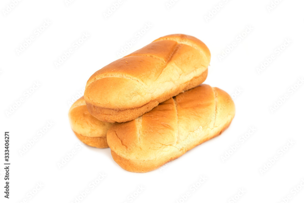 milk rolls isolated on the white background milk rolls isolated on the white background