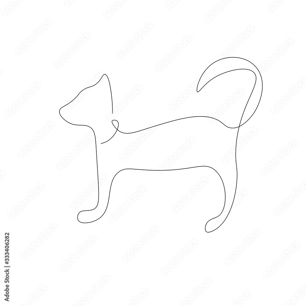 Cat silhouette line draw. Vector illustration Cat silhouette line draw. Vector illustration