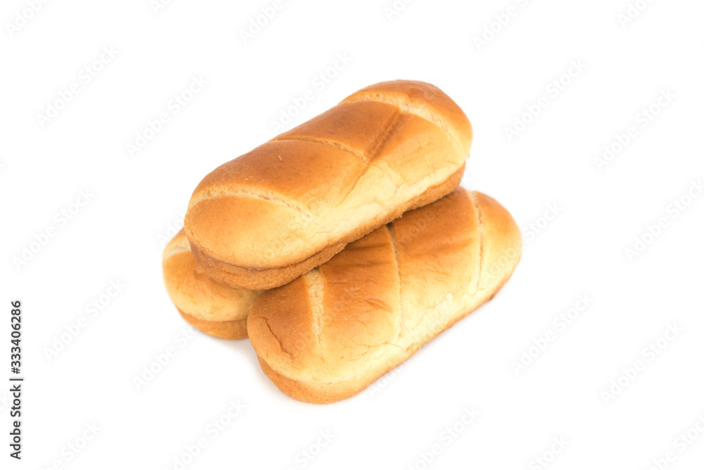 milk rolls isolated on the white background